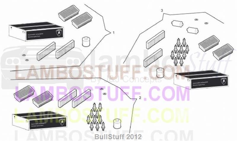 2008 Lamborghini GALLARDO COUPE EUROPE KIT SERVICE (099.01.00)